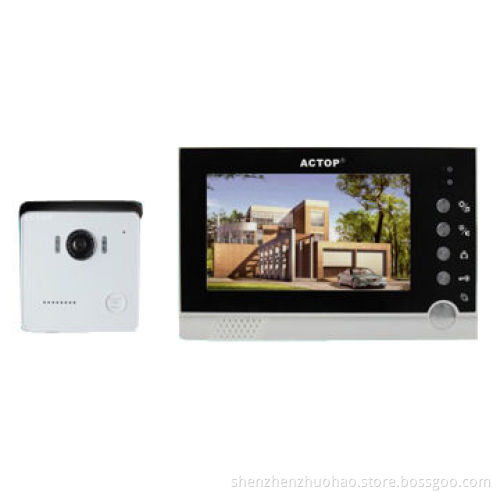 Wired memory 7-inch video door phone for villa series
